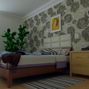 Oaza spokoju: urok tapet w dekoracji sypialni